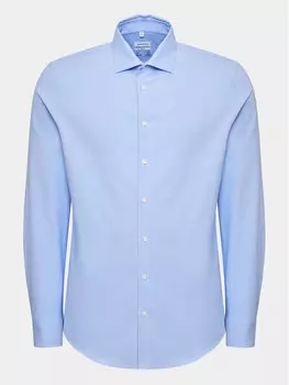 Рубашка узкого кроя Seidensticker, синий