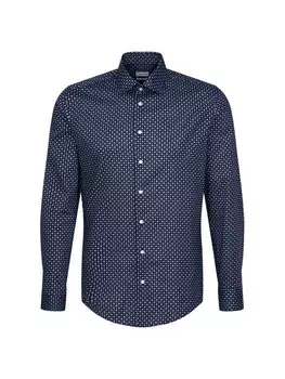 Рубашка узкого кроя Seidensticker, синий