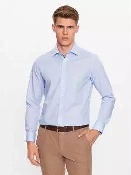 Рубашка узкого кроя Seidensticker, синий