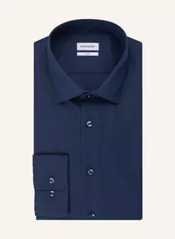 Рубашка узкого кроя seidensticker, темно-синий