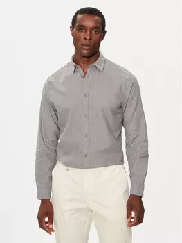 Рубашка узкого кроя Selected Homme, серый