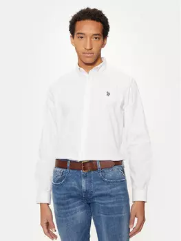Рубашка узкого кроя U.S. Polo Assn., белый