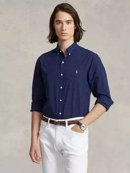 Рубашка узкого поплина Polo Ralph Lauren, темно-синяя