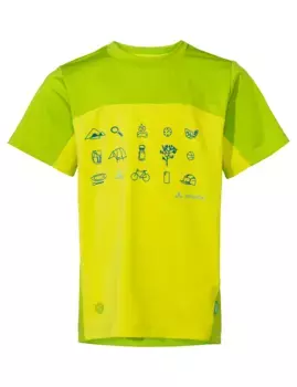 Рубашка VAUDE с короткими рукавами "KIDS SOLARO T-SHIRT II", с контрастным принтом, зеленый