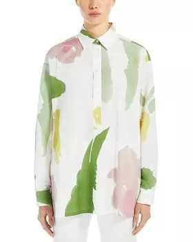 Рубашка Verace с цветочным принтом Max Mara, белый