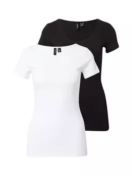 Рубашка VERO MODA, черный/белый
