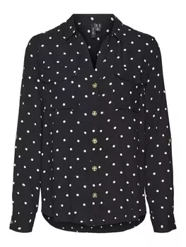 Рубашка Vero Moda Curve Blouse VMBumpy, черный
