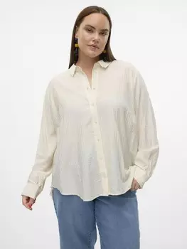 Рубашка Vero Moda Curve Blouse VMComila, светло-бежевый