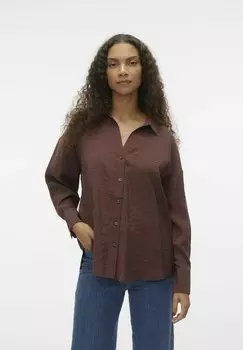 Рубашка Vero Moda, цвет bitter chocolate
