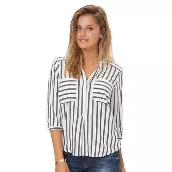 Рубашка Vero Moda Erika Stripe 3/4, белый