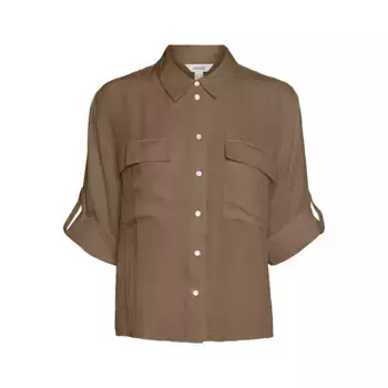 Рубашка Vero Moda Fabiana 3/4 sleeve, коричневый