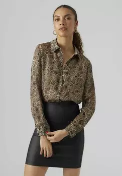 Рубашка Vero Moda HEMD IN WVN BTQ, бежевый