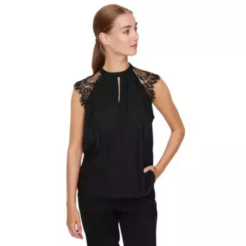 Рубашка Vero Moda Milla Lace, черный