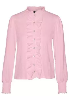 Рубашка Vero Moda с оборками, светло-розовый