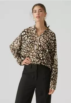 Рубашка Vero Moda СВОБОДНАЯ РУБАШКА RIKA LS WVN GA, цвет black