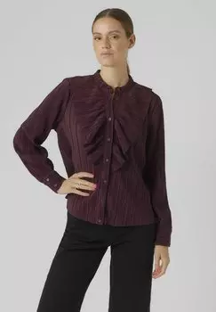 Рубашка Vero Moda VMAURORA LS FRILL, цвет winetasting