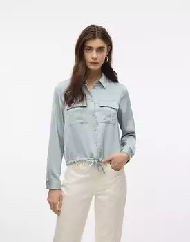 Рубашка Vero Moda в сером дымчатом цвете