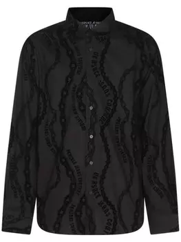 Рубашка Versace Jeans Couture Chain Couture, черный