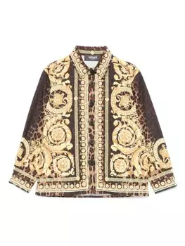 Рубашка Versace Kids Wild Barocco, черный