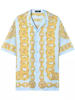 Рубашка Versace Medusa Chains, синий