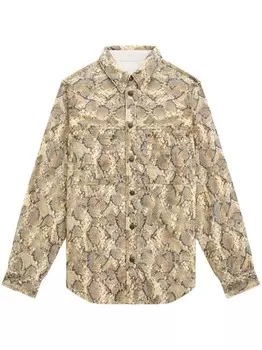 Рубашка Victor со змеиным принтом MARANT, нейтральный цвет