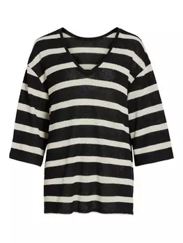 Рубашка Vila, бежевый/черный