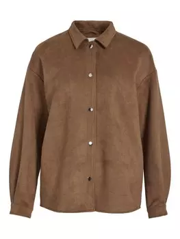 Рубашка VILA Blouse, коричневый