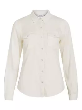 Рубашка VILA Blouse, кремовый