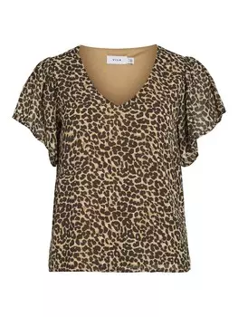 Рубашка VILA, коричневый