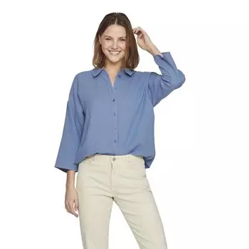 Рубашка Vila Lania 3/4 Sleeve, синий