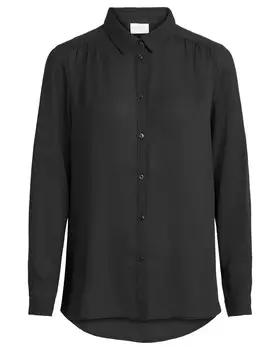 Рубашка VILA однотонная, черный