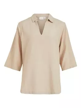 Рубашка VILA свободного кроя, бежевый