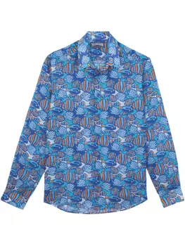 Рубашка Vilebrequin из рами, синий