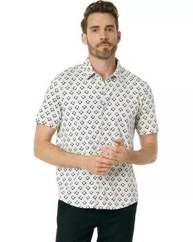 Рубашка Vince Geo Floral Printed Button-Down, цвет Bone/Coastal