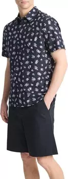 Рубашка Vince Mini Bouquet Floral S/S, цвет Coastal/Shadow Mauve