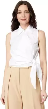 Рубашка Vince Sleeveless Wrap Shirt, цвет Optic White