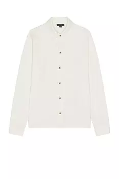 Рубашка Vince Twill Knit Button Down, цвет Bone