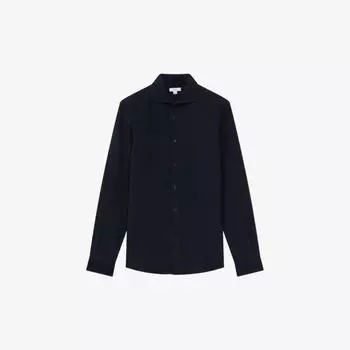 Рубашка vincy классического кроя из хлопка Reiss, синий