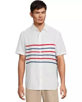 Рубашка Vineyard Vines Ash Stripe Madras Short, цвет Lighthouse Red