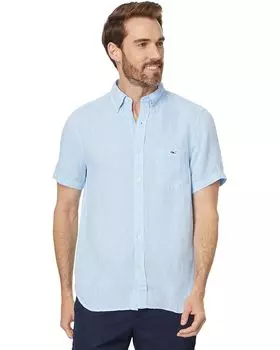 Рубашка Vineyard Vines Button Down Linen, цвет Jake Blue