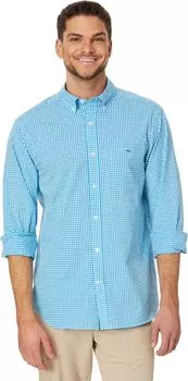 Рубашка Vineyard Vines Clssc Fit Gingham Poplin Shirt, цвет Keel Blue Plaid