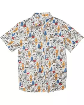 Рубашка Vineyard Vines Kids Madras Short-Sleeve Shirt, цвет Camping Marshmallow