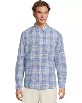 Рубашка Vineyard Vines Long Bay Plaid Madras Shirt, цвет Club Blue
