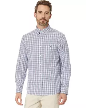 Рубашка Vineyard Vines Tattersall Poplin Shirt, цвет Sea Grape Plaid
