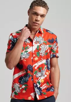 Рубашка VINTAGE HAWAIIAN SHORT SLEEVE Superdry, цвет aya burnt orange floral