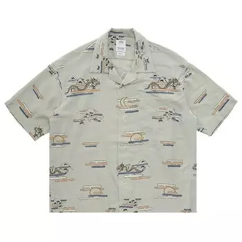 Рубашка Visvim Copa Short-Sleeve Shirt Light Green, зеленый