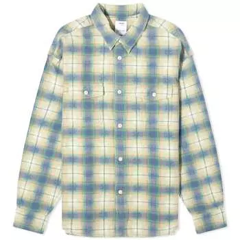 Рубашка Visvim Pioneer Checked Long Sleeve Shirt, зеленый