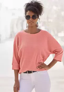 Рубашка Vivance с рукавом 3/4 "круглым вырезом", из креповой ткани без глажки, цвет Apricot