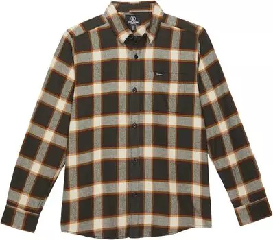 Рубашка Volcom Caden Plaid Long Sleeve, цвет Rinsed Black