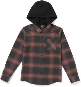 Рубашка Volcom Kids Netastone Hooded, цвет Stealth